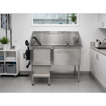 Wanna weterynaryjna/groomerska PS-3, surfing, regulacja temperatury, Inox 304 — w gabinecie weterynaryjnym