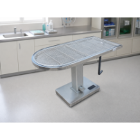 Elektryczny stół zabiegowy TT-3 dla weterynarii, regulacja wysokości — w gabinecie weterynaryjnym