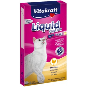 VITAKRAFT CAT LIQUID SNACK 6szt +2szt gratis kurczak/tauryna/KOT