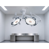 Lampa operacyjna LED – dwuczaszowa, bezcieniowa | YDE700/500D — w gabinecie weterynaryjnym