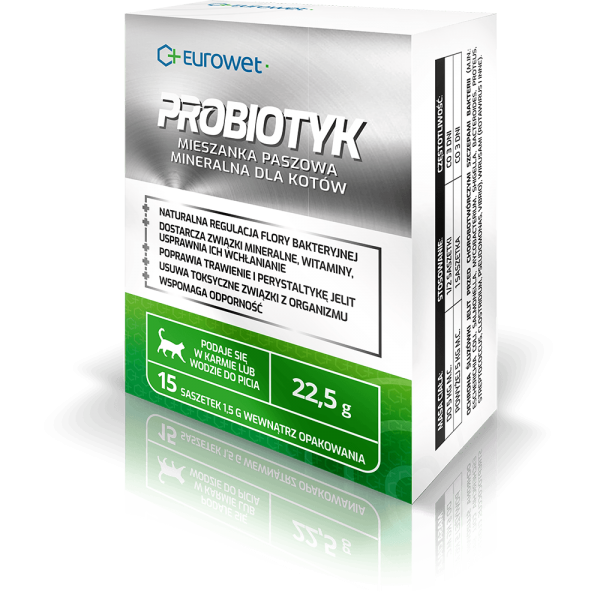 EUROWET Probiotyk dla kotów 15x1,5g EUROWET Probiotyk dla kotów 15x1,5g