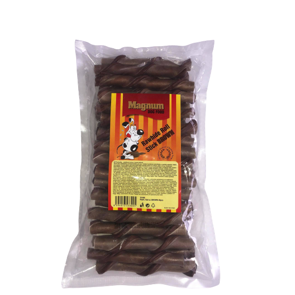 MAGNUM Rawhide Roll Stick BROWN NATURAL 40szt. 880g [16006]