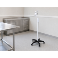 Lampa diagnostyczna LED YDE-E – 20 000 lx, 4000 K, CRI 95, elastyczne ramię — w gabinecie weterynaryjnym