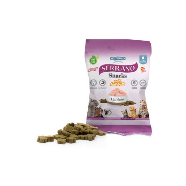 SERRANO Snack dla kotów z kurczakiem na kule włosowe 50g