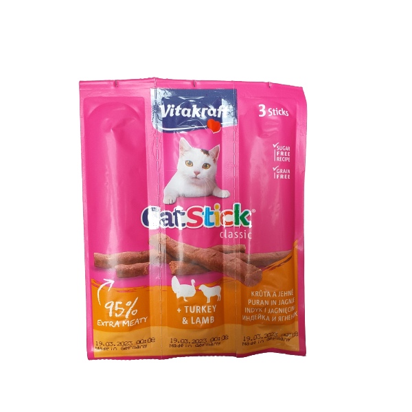 VITAKRAFT CAT STICK MINI indyk i jagnięcina przysmak dla kota 6szt