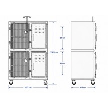 Premium stainless-steel cat cage