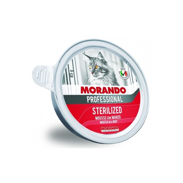 MORANDO PRO KOT STERILIZED Miseczka z wołowiną 85g