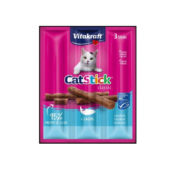 VITAKRAFT CAT STICK MINI łosoś przysmak dla kota 3szt