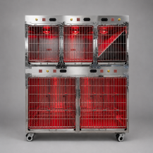 INFRARED five-compartment insulated animal cage with infrared heating