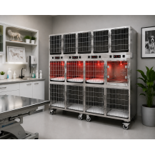 Klatka weterynaryjna 13-stanowiskowa - INFRARED + OXYGEN DOOR PC-9B