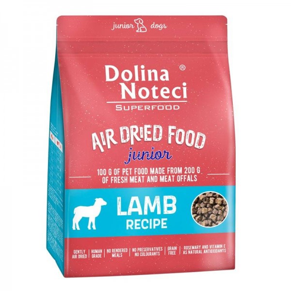 DOLINA NOTECI SUPERFOOD Junior Danie z jagnięciny karma suszona dla psa 1kg DOLINA NOTECI SUPERFOOD Junior Danie z jagnięciny karma suszona dla psa 1kg